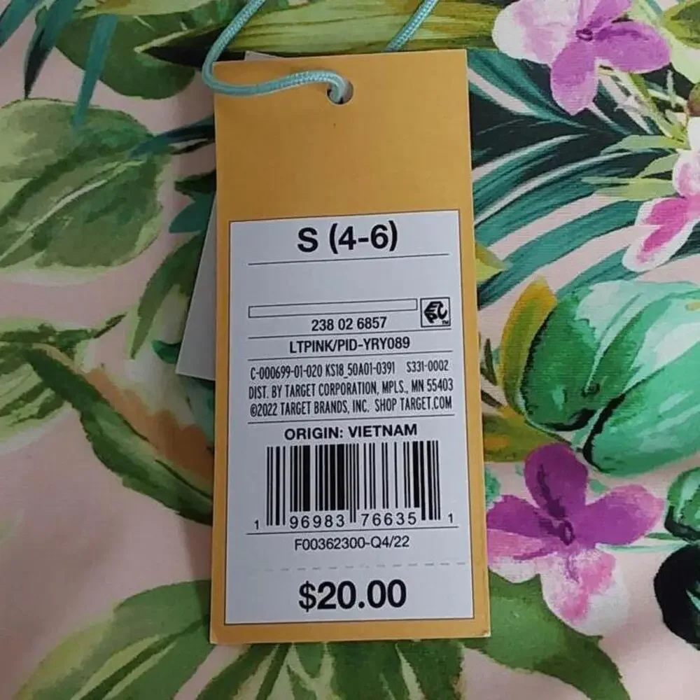 Women's Botanical Floral Print Bikini Bottom | Kona Sol | Small (4/6)
